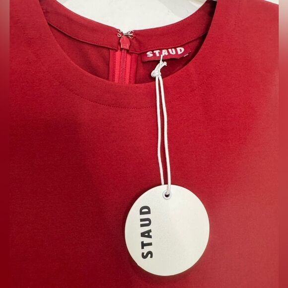 NWT STAUD HOPPER DRESS in ROUGE - Picture 16 of 16